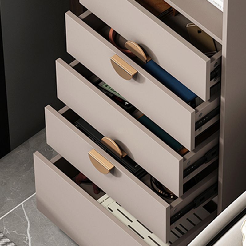 Modern Rectangle Chest Wood Straight Legs Side Cabinet with Drawer
