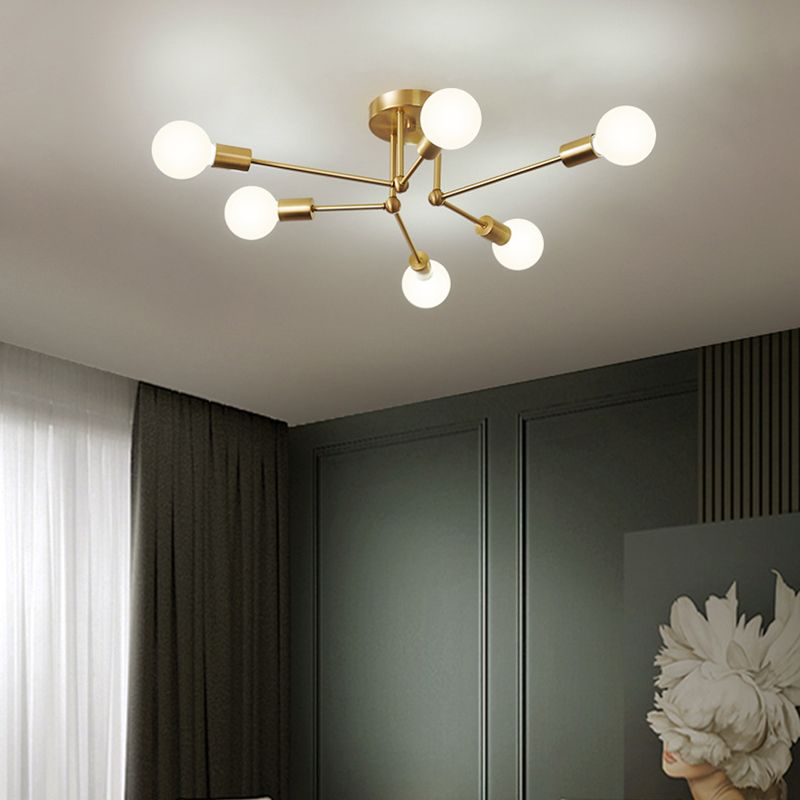 Modern Metallic Ceiling Light Flush Mount Lighting for Hallway Home