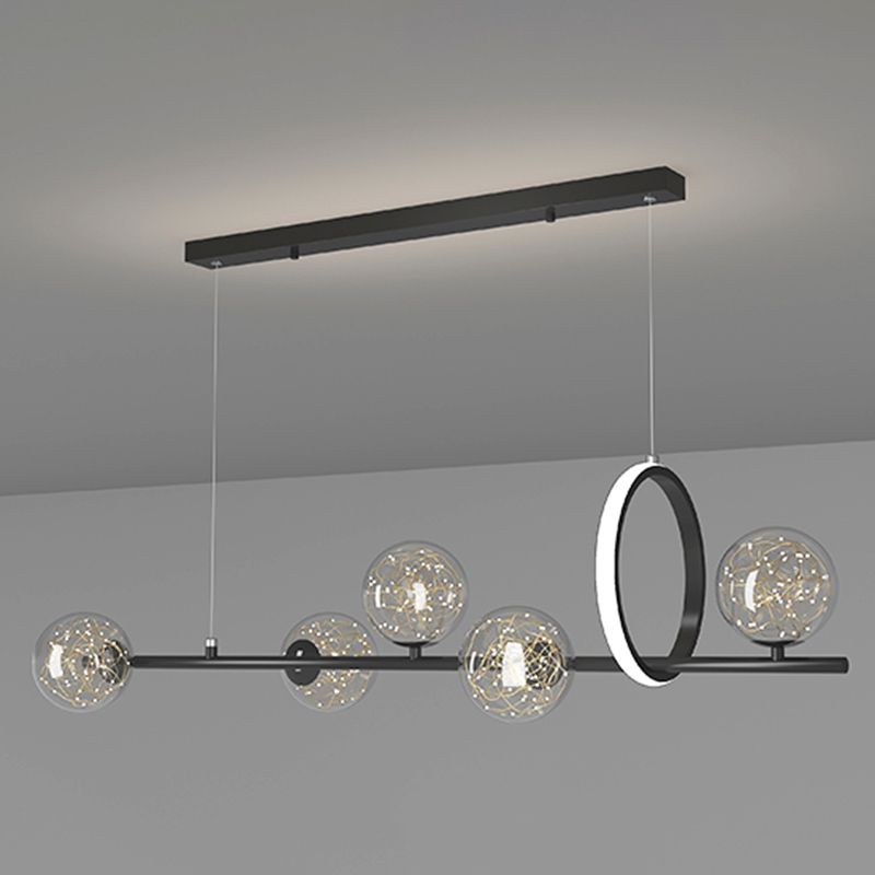 Modern Globe Chandeliers Island Lights Glass 6 Light Globe Chandeliers