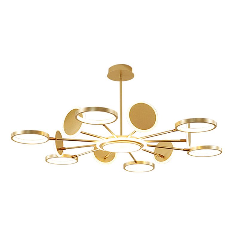 Metal Rings Ceiling Chandelier Minimalist Style LED Chandelier Light Fixture