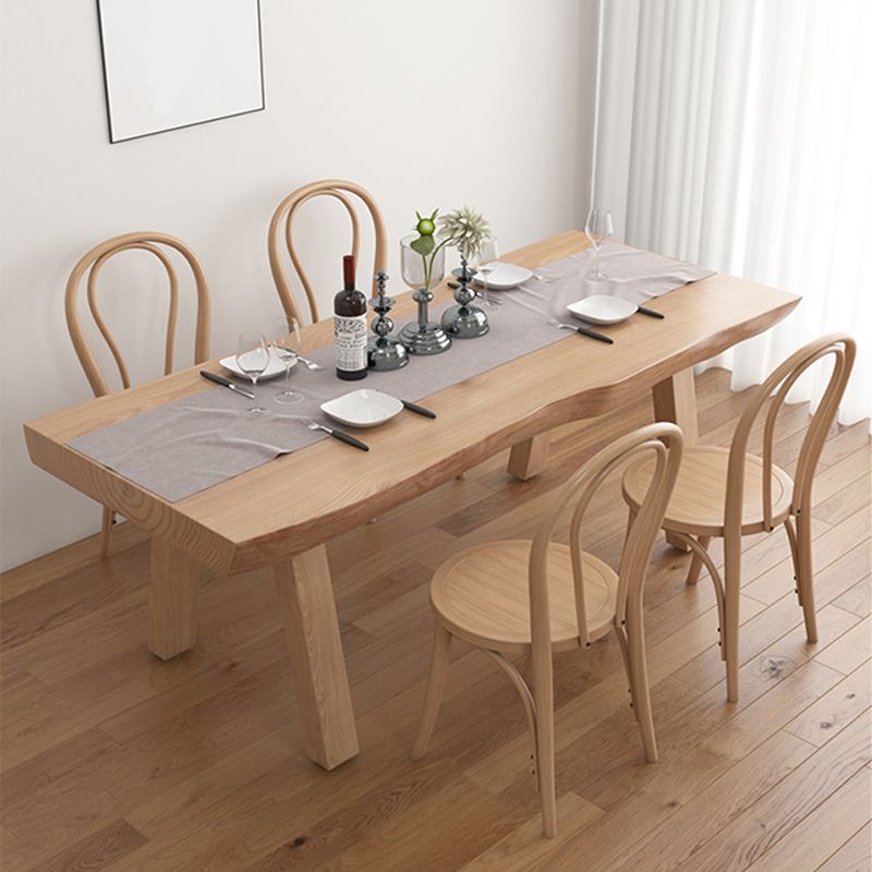 Rectangle 4 Legs Dining Table Modern Style Wood Table for Kitchen