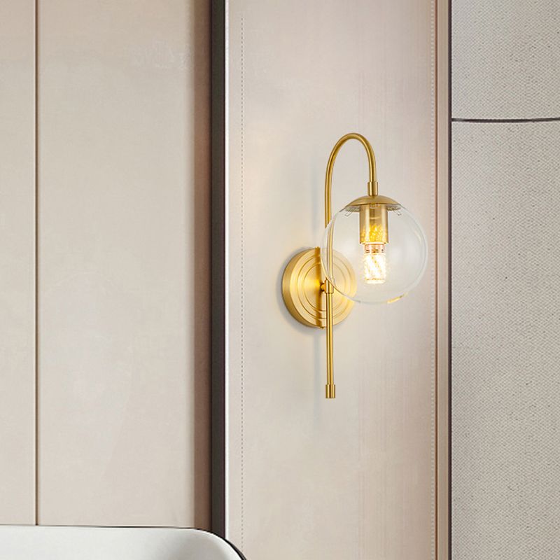 Nordic Style Copper Vanity Light Ball Shape Vanity Lamp for Shower Room