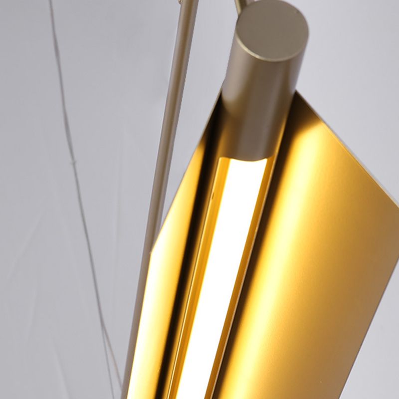 Single Modernism Golden Ceiling Light Metal Kitchen Island Lighting for Foyer