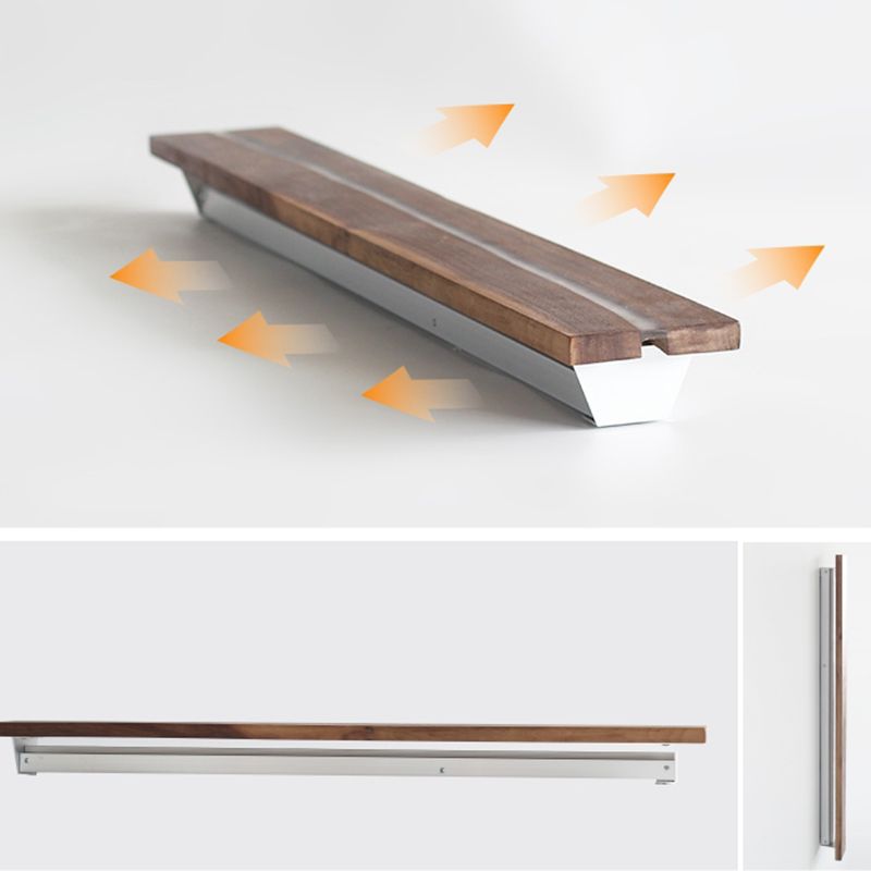 1 Light Rectangle Wall Sconce Lighting Modern Wall Lamp Wood Sconce Lights