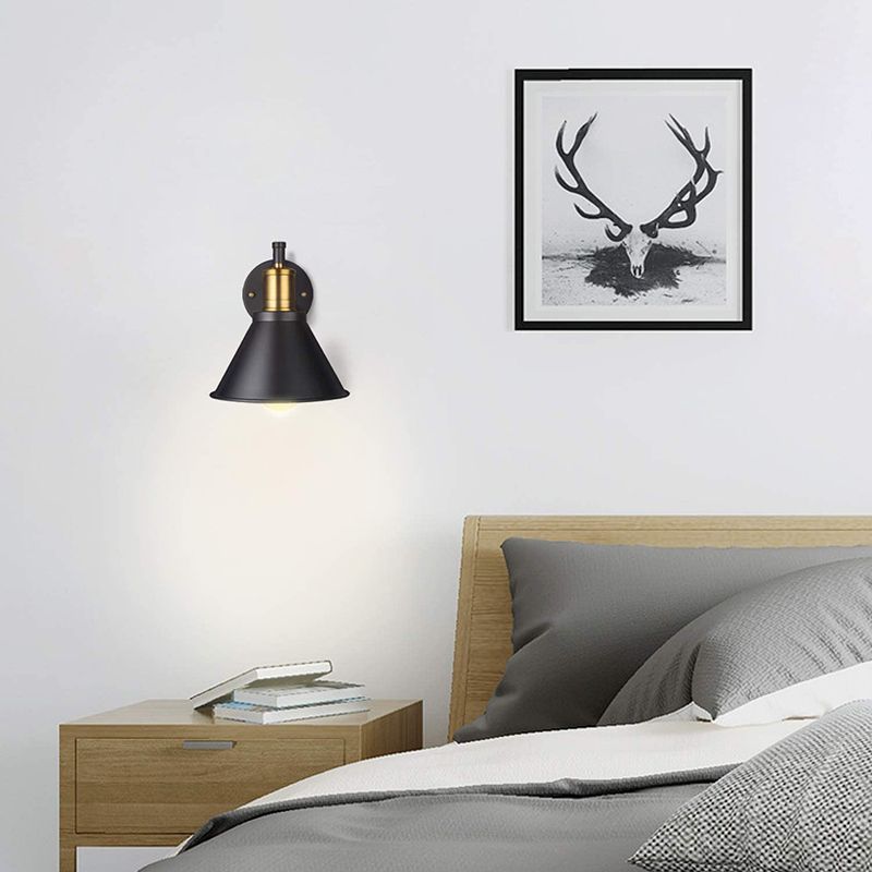 Industrial Style Vanity Light Cone Shape Scalable Vanity Lamp for Shower Room