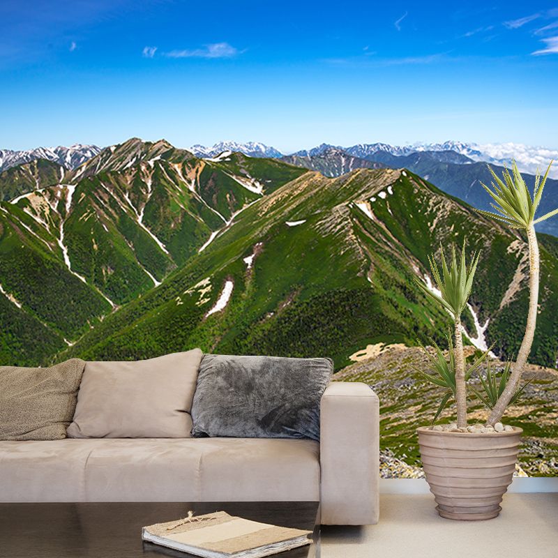 Mountain View Wall Mural for Living Room Bedroom, Removable, Customized Size