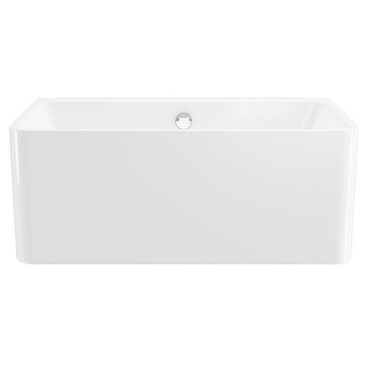 Rectangular Acrylic Soaking Bathtub Antique Finish Back to Wall Bath Tub