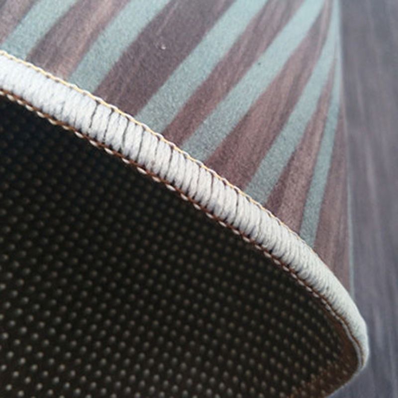 Multicolored Feather Pattern Rug Funky Polyester Carpet Anti-Slip Backing Carpet for Home Decor