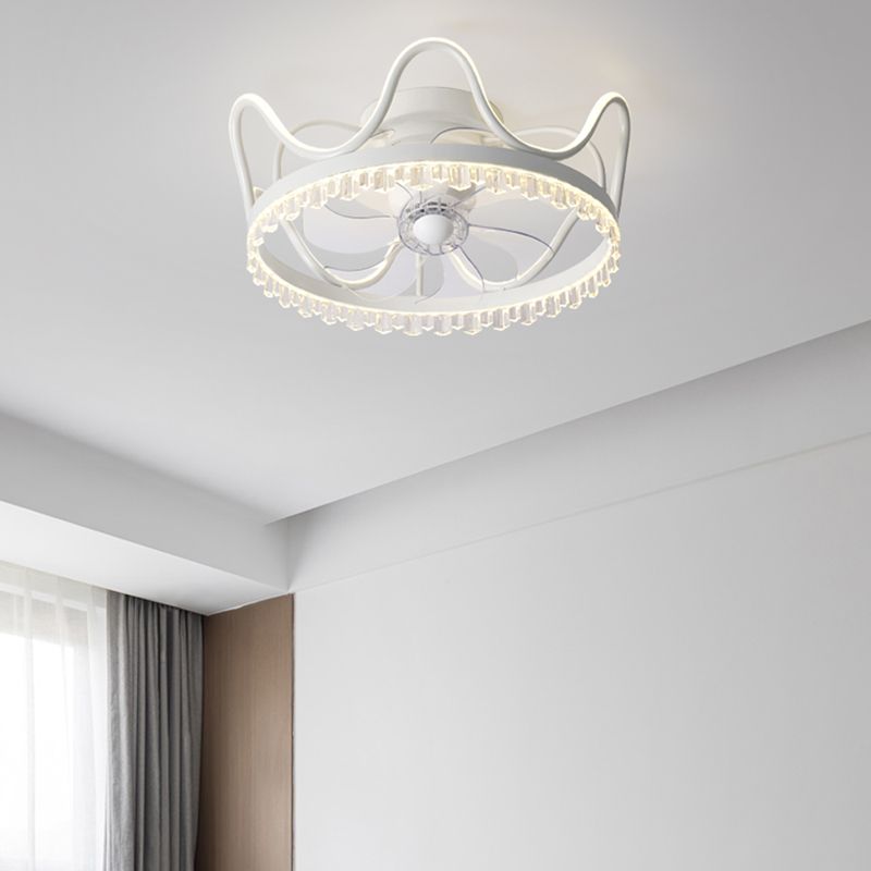 Éclair de plafond de forme de couronne moderne Lumières en métal 2 lumières à lad lampe à lampes lumineuses