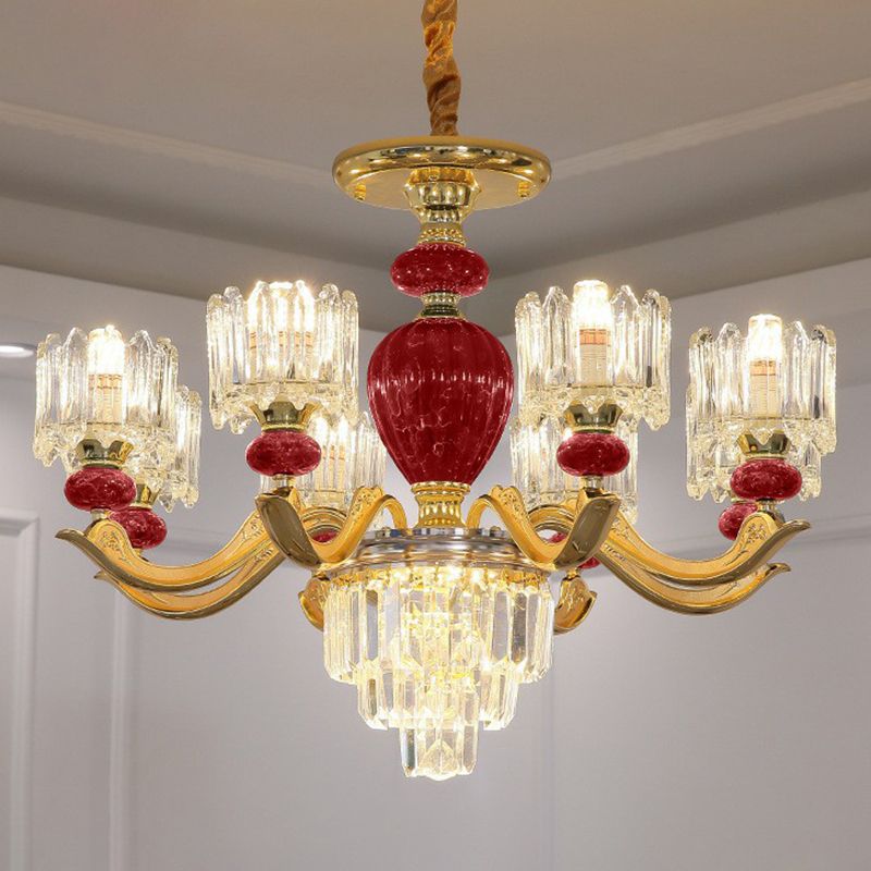 Prismatisch kristal kroonluchter vintage cilindrische eetkamer gesuspendeerde verlichting armatuur