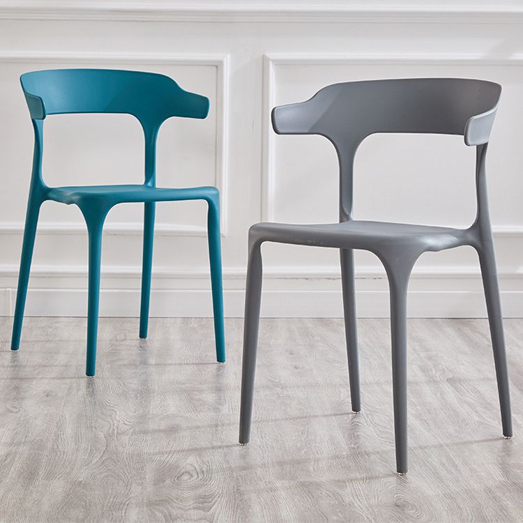 Silla lateral contemporánea interior con respaldo abierto Silla apilable de plástico para comedor individual