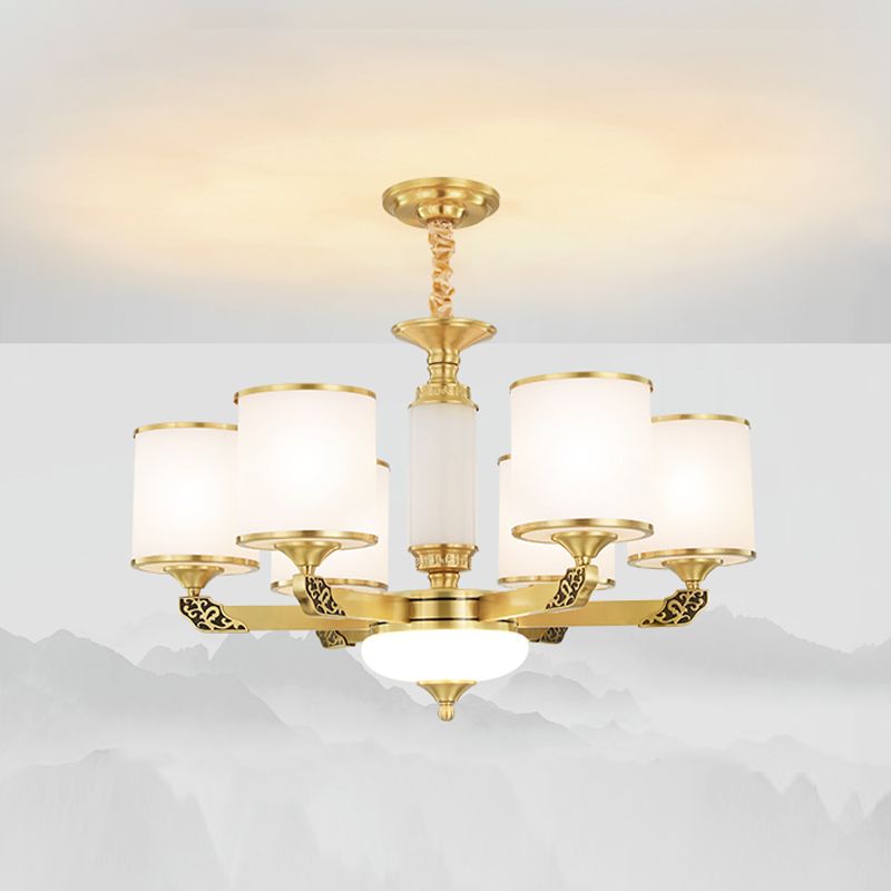 Multi -Licht zylindrisch hängende Anhänger moderne Glashängung Licht für Schlafzimmer