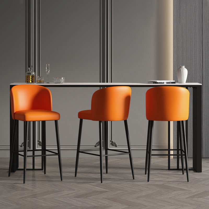 Contemporary Style Sintered Stone Table Rectangle Bar Counter Table for Home