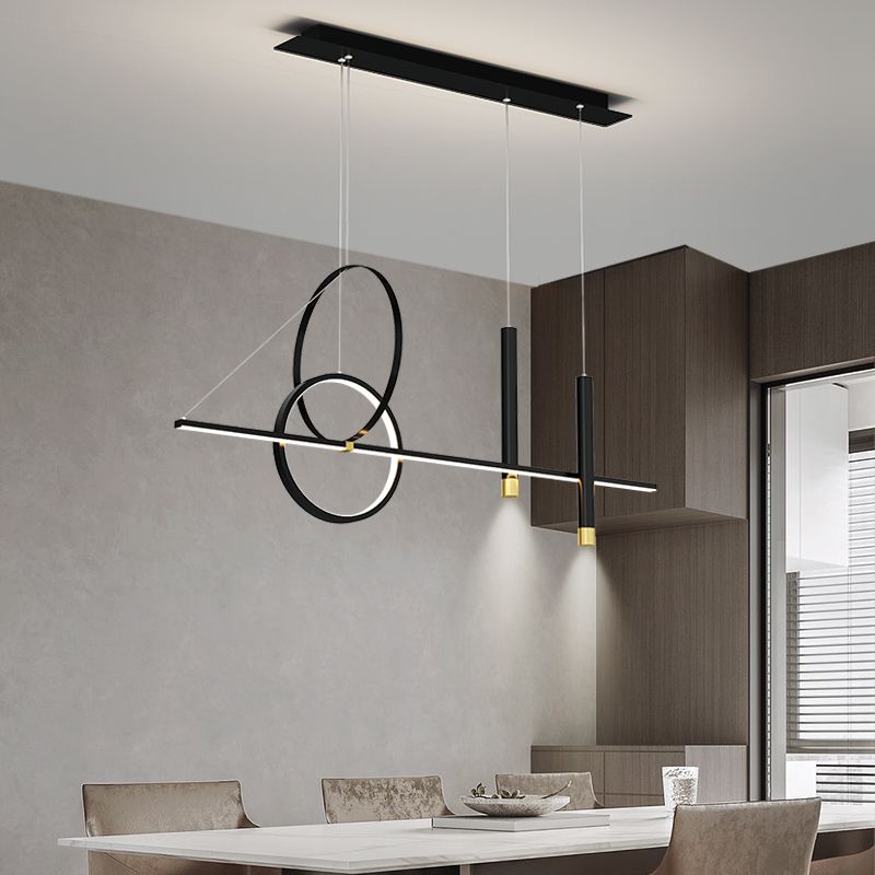 Modern Chandeliers For Dining Room Geometric Hanging Pendant Lights Metal Chandelier