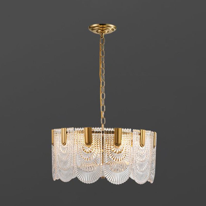Tiered Chandelier Light Fixture Vintage Glass Pendant Lamp for Restaurant