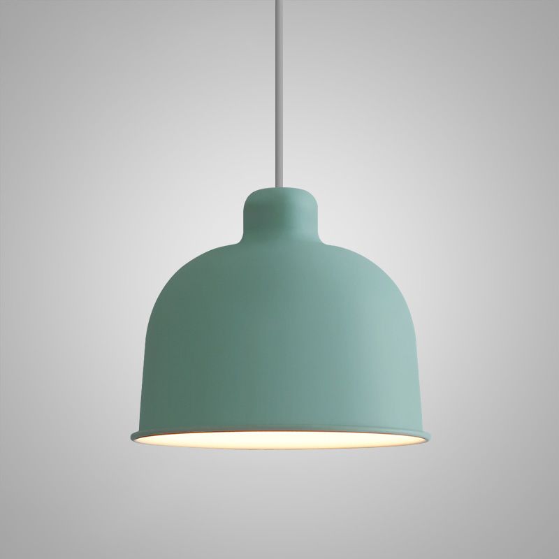 Colorful Dome Pendant Light Modern Metal Hanging Pendant for Living Room