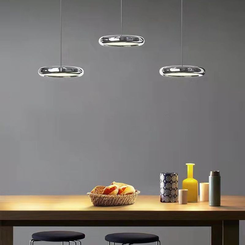 Simplicité Suspension à LED circulaire lampe à manger en métal