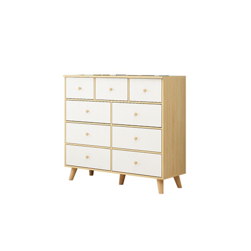 Contemporary 35.43" Tall Wooden Chest, Rectangle Accent Chest with Drawers