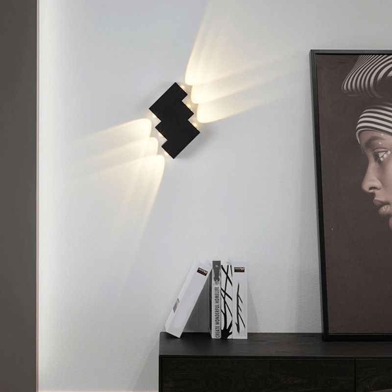 Multi-Light Fold Wall Sconce Lights Contemporary Style Metal Wall Washer Sconce