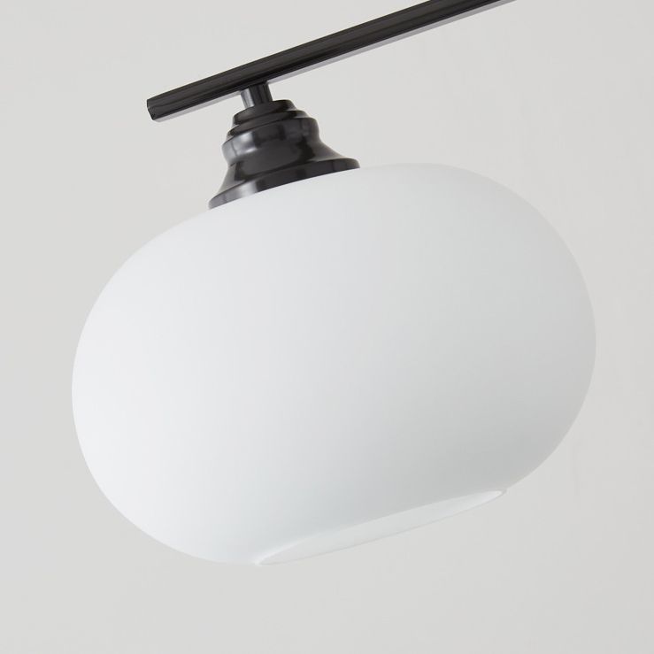 Glass Hanging Lamps Lantern-Shape Island Light Fixture for Dining Room