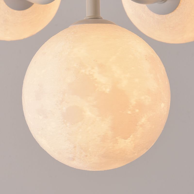Nordic Sputnik Flush Mount Globe Ceiling Light Fixture with Glass for Bedroom