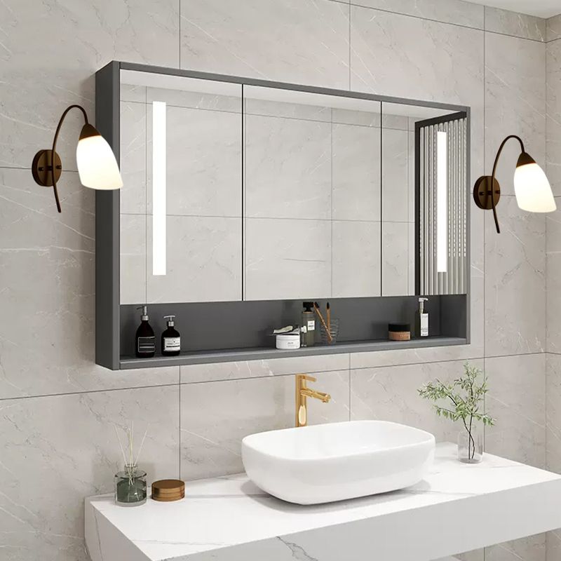 Modern Black Vanity Lighting Glass Shade Wall Light Fixture for Bathroom