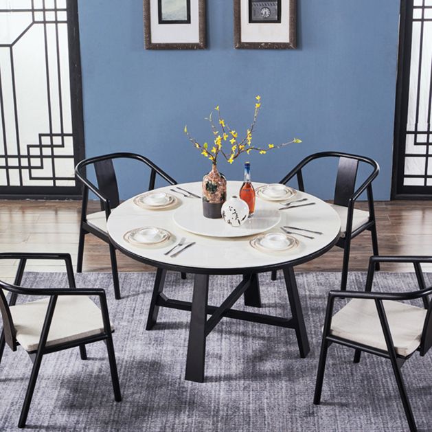 Silla de comedor de madera para el hogar tradicional, silla lateral de comedor con respaldo abierto y brazo