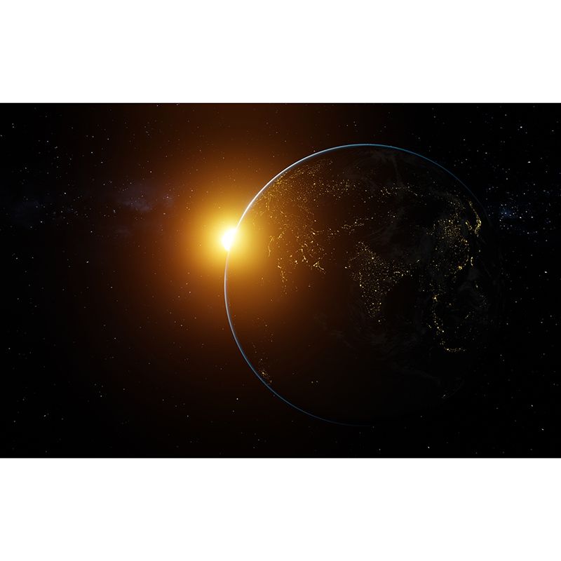 Dark Outer Space Mural Stain-Resistant Wall Decor for Guest Room, Personalized Size