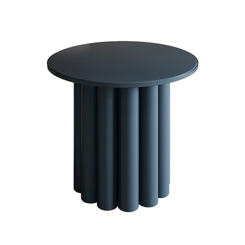 Contemporary Coffee Table Pedestal Solid Wood Round Cocktail Table