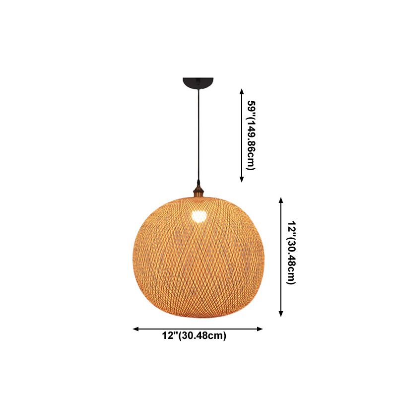 Bamboo Creative Hanging Light Modern Geométric Geometric Pendant Light for Dining Room Coffee Shop