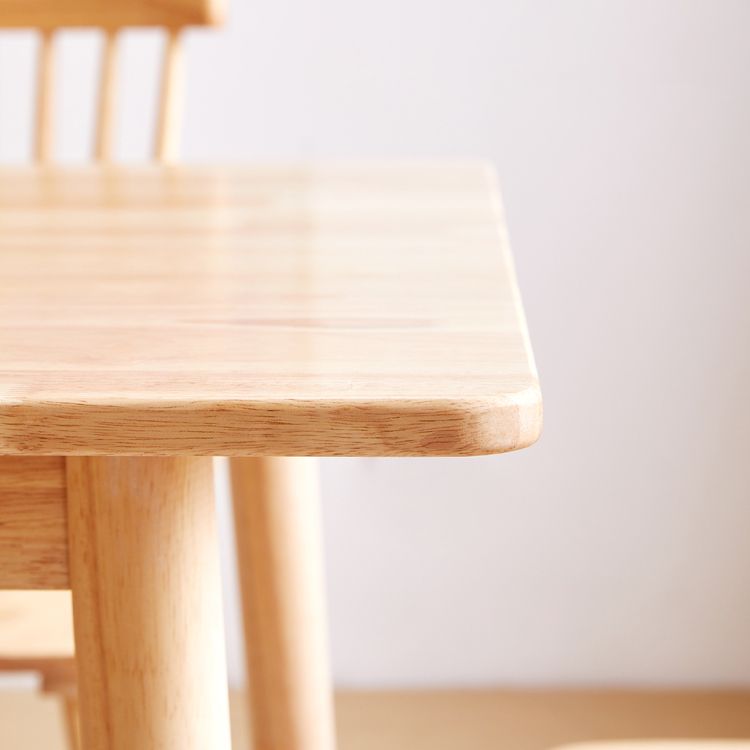 Juego de mesa de madera de 5/7 con mesa rectángulo juego de comedor moderno con sillas Winsor para restaurante