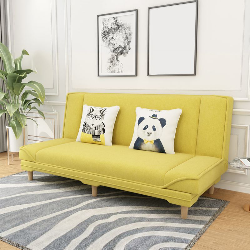 Contemporary Linen Armless Standard Sofa Bed Dual Purpose Sofa for Living Room