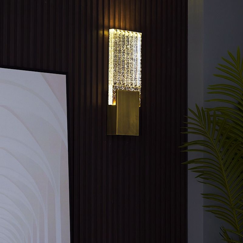 Postmodern Crystal Wall Sconce Golden Wall Mounted Lights Fixture for Bedroom