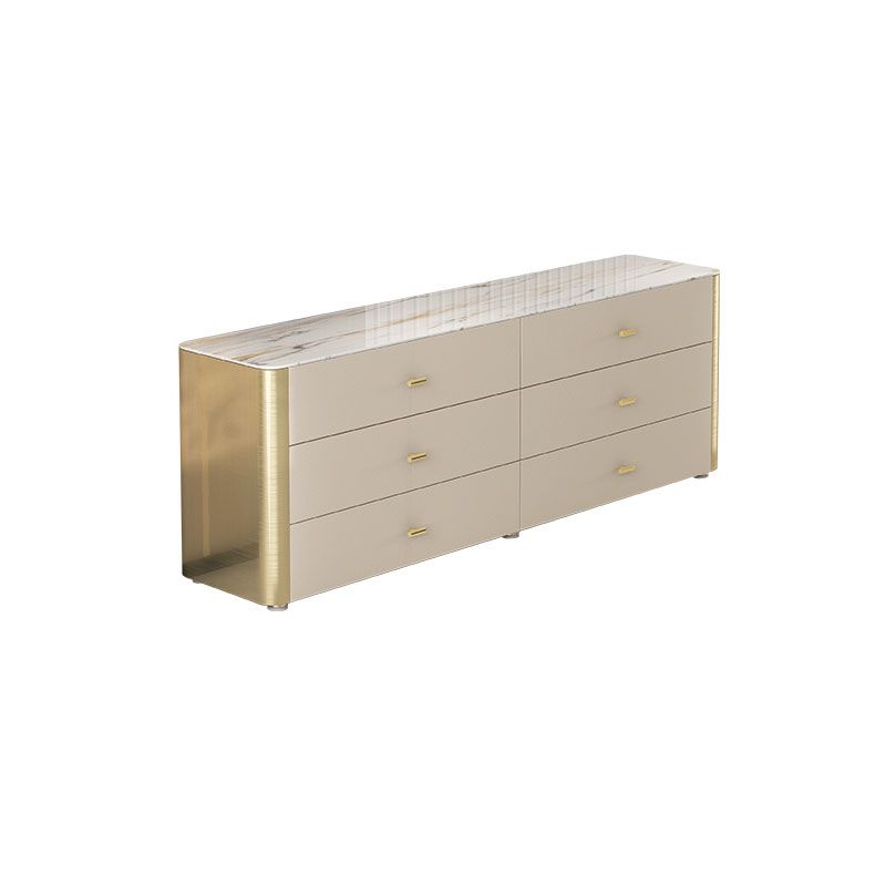 13.65-inch W Classic Glam Storage Chest Stone Storage Chest Dresser