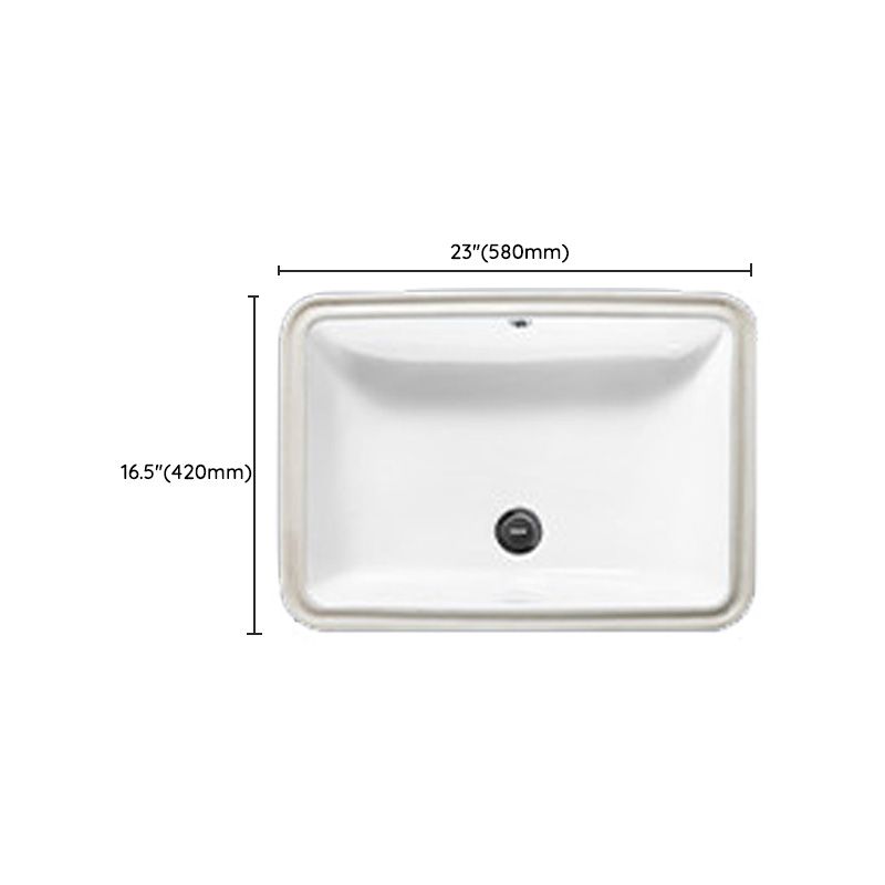 Classic Bathroom Sink Rectangular Vessel Bathroom Sink with Faucet