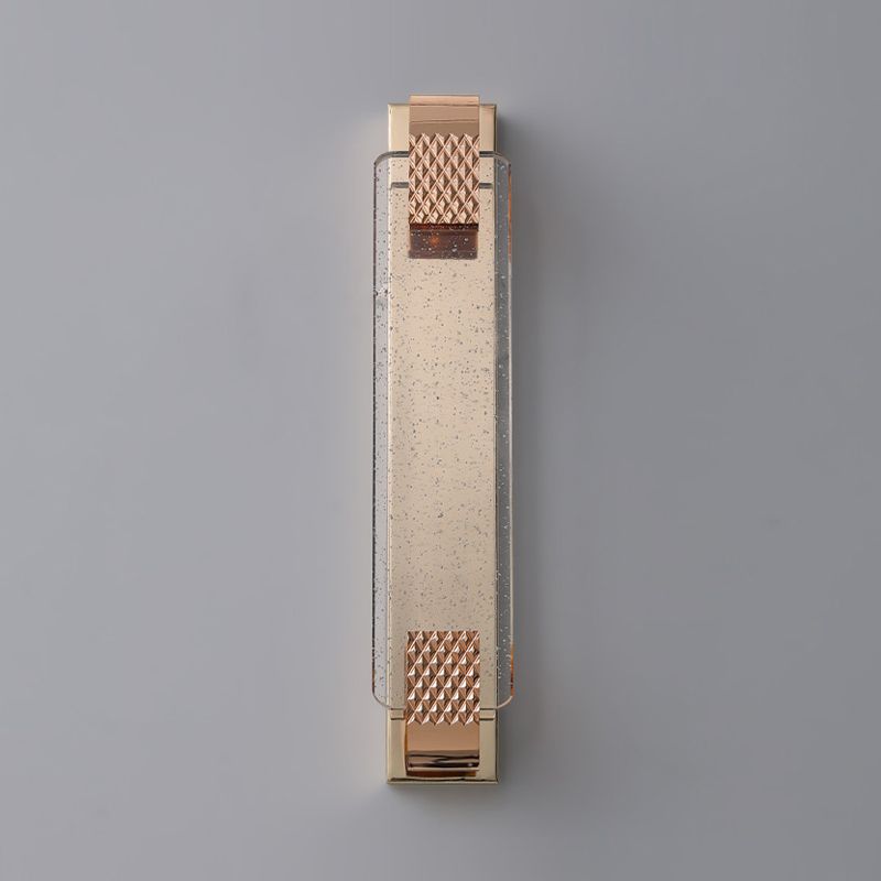 Golden Single Contemporary Bathroom Vanity Light Crystal LED Bath Bar