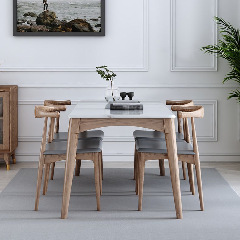 Midcentury Style Dining Room Collection Marble 4 Legs Dining Site Table