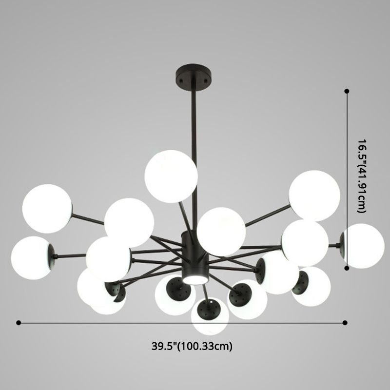 Spherical Chandelier Light Ultra-Contemporary Glass Ceiling Pendant for Living Room