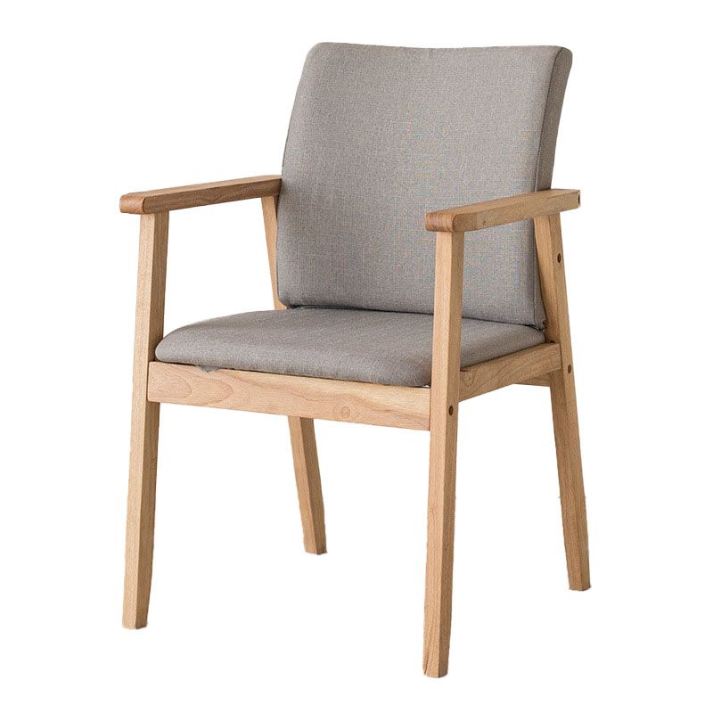 Fauteuil à dossier solide rembourré contemporain, finition mate, chaise de salle à manger pour la maison