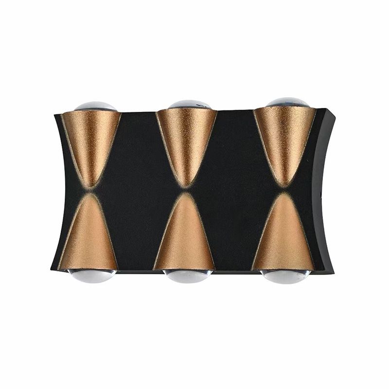 Lumière murale à LED géométrique en acrylique dans une application murale en aluminium de style créatif moderne pour les espaces extérieurs