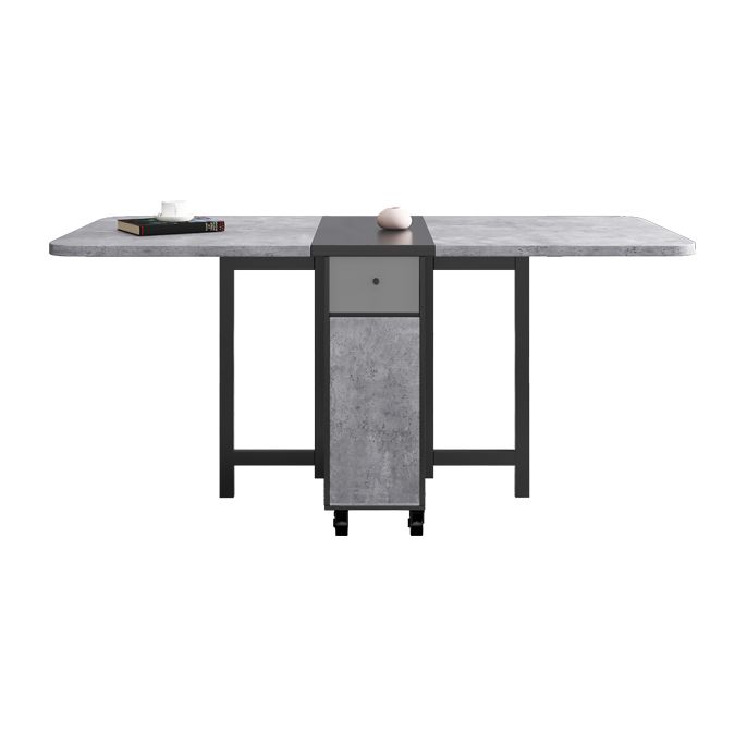Contemporary Style Folding Dining Table Rectangle Table for Home