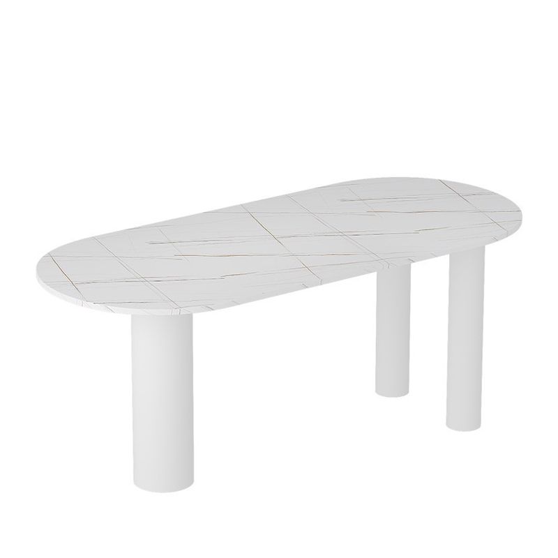 SinteredStone Home Dining Table Modern White Dining Room Table