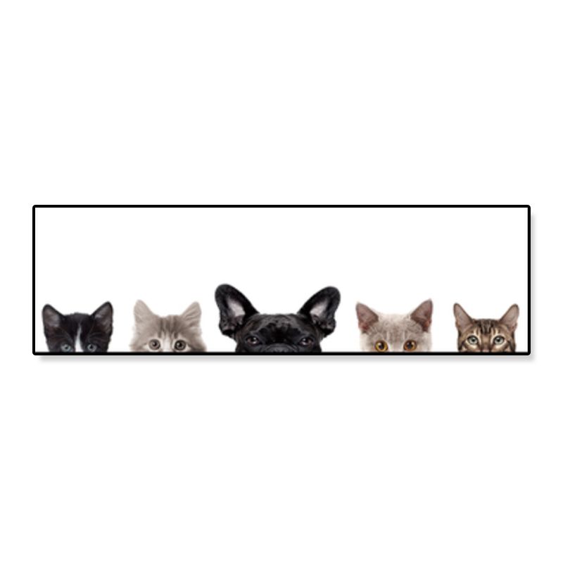 Children's Art Domestic Pets Canvas Print Photo Animal Wall Decor in Pastel Color