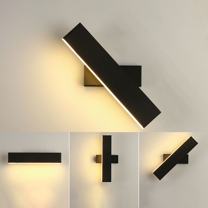 Lampe murale à LED à la mode moderne laquée en aluminium rotatif en aluminium Lumière murale avec une teinte acrylique