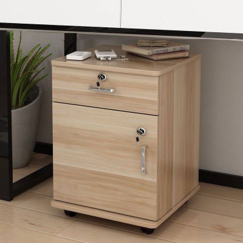 Modern Filing Cabinet Wood Vertical Filing Cabinet with Wheels