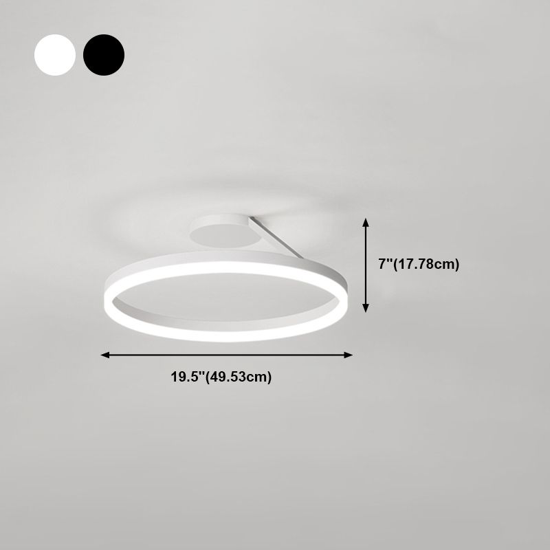 Zeitgenössische kreisförmige Flush -Leuchten Metall 1 Licht Spülhalterende Deckenleuchte
