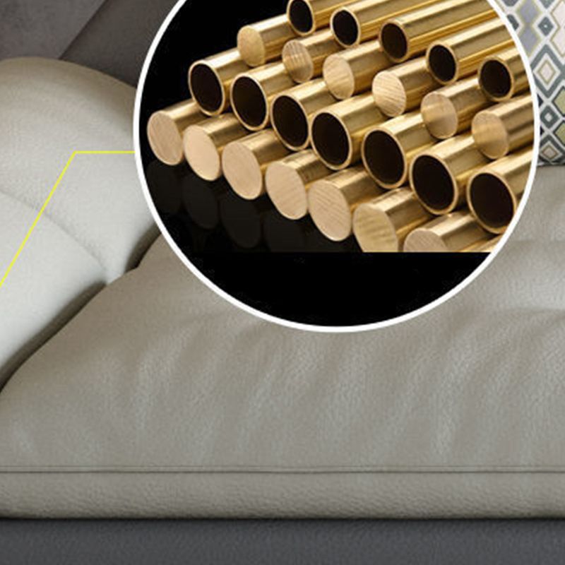 70" Wide Contemporary Sectional Sofa Leather Modular Sectional