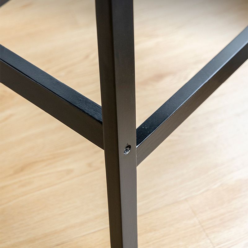 Taburete de bar de estilo escandinavo, asiento tipo cubo con patas de madera y respaldo bajo para barra de cocina