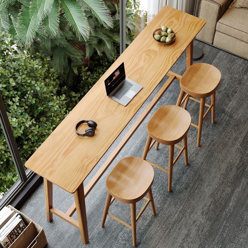 Modern Style Wood Bar Counter Table Rectangle Bar Counter Table for Home