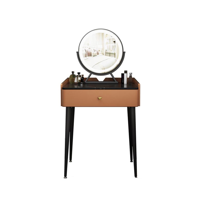 Contemporary Vanity With Drawer Solid Wood Mirror BedroomMakeup Vanity Set
